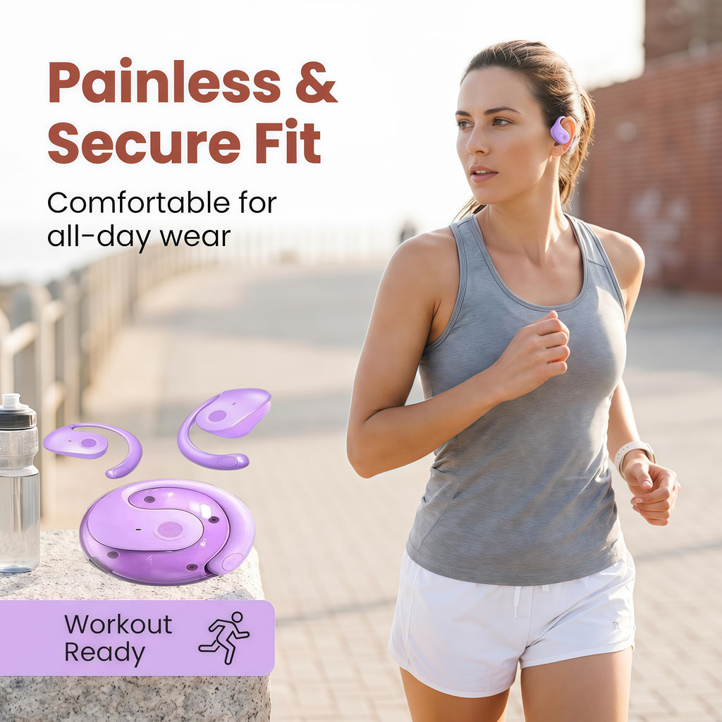 Open Ear Wireless Earbuds | Bluetooth 5.0, Touch Control, Active Noise Reduction