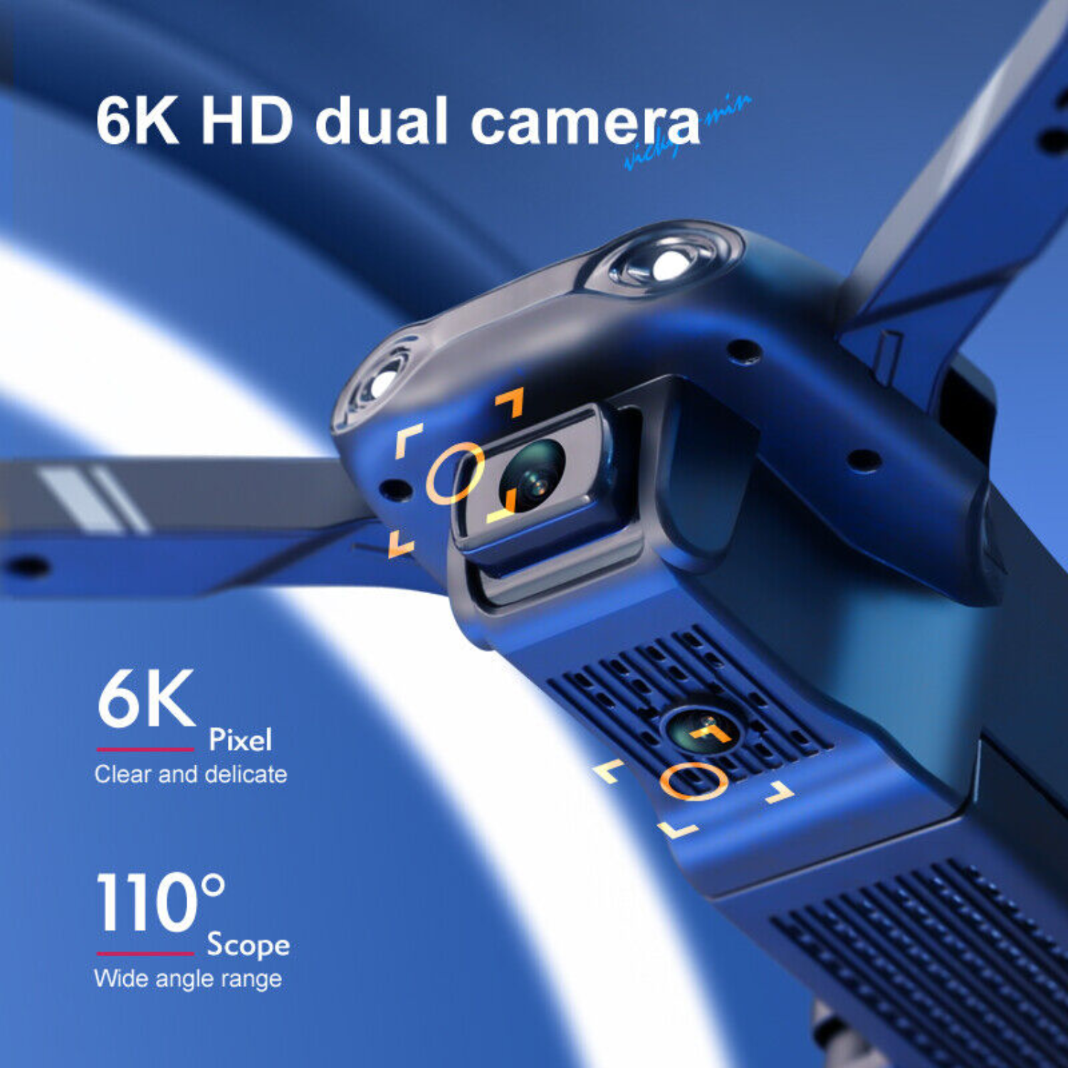 2026 V13 RC Drone | 6K HD Dual Camera, WiFi FPV, Foldable Quadcopter, 3 Batteries