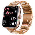 Smart Wristband with Heart Rate and Blood Pressure Monitors, Stainless Steel Strap, Capable of Making Phone Calls