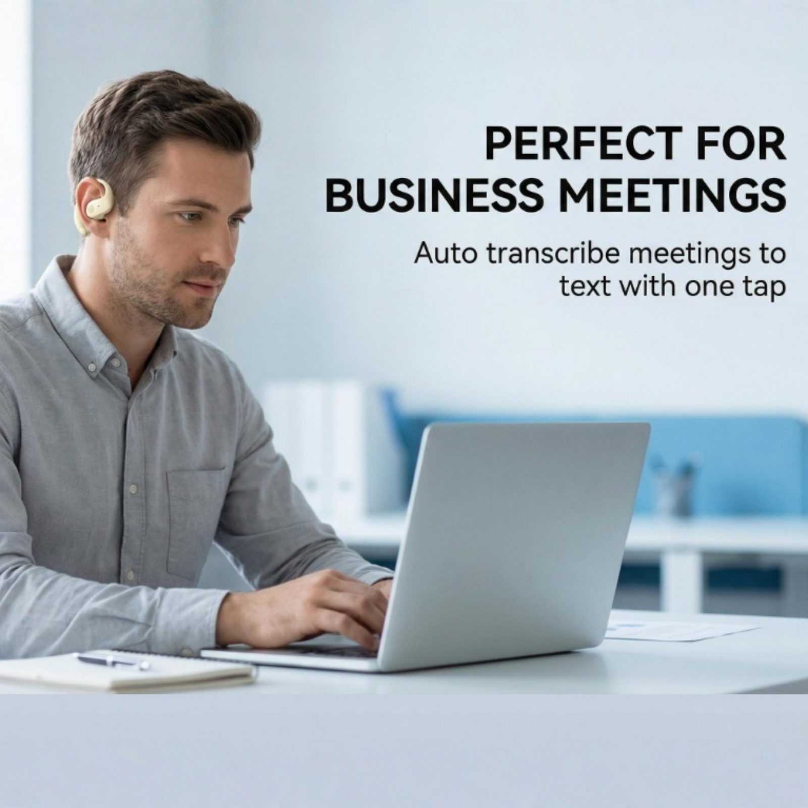 AI Real-Time Translation Earbuds | 80-Hour Battery, Deep Bass, IPX7 Waterproof