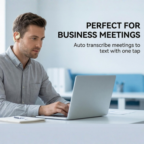 AI Real-Time Translation Earbuds | 80-Hour Battery, Deep Bass, IPX7 Waterproof
