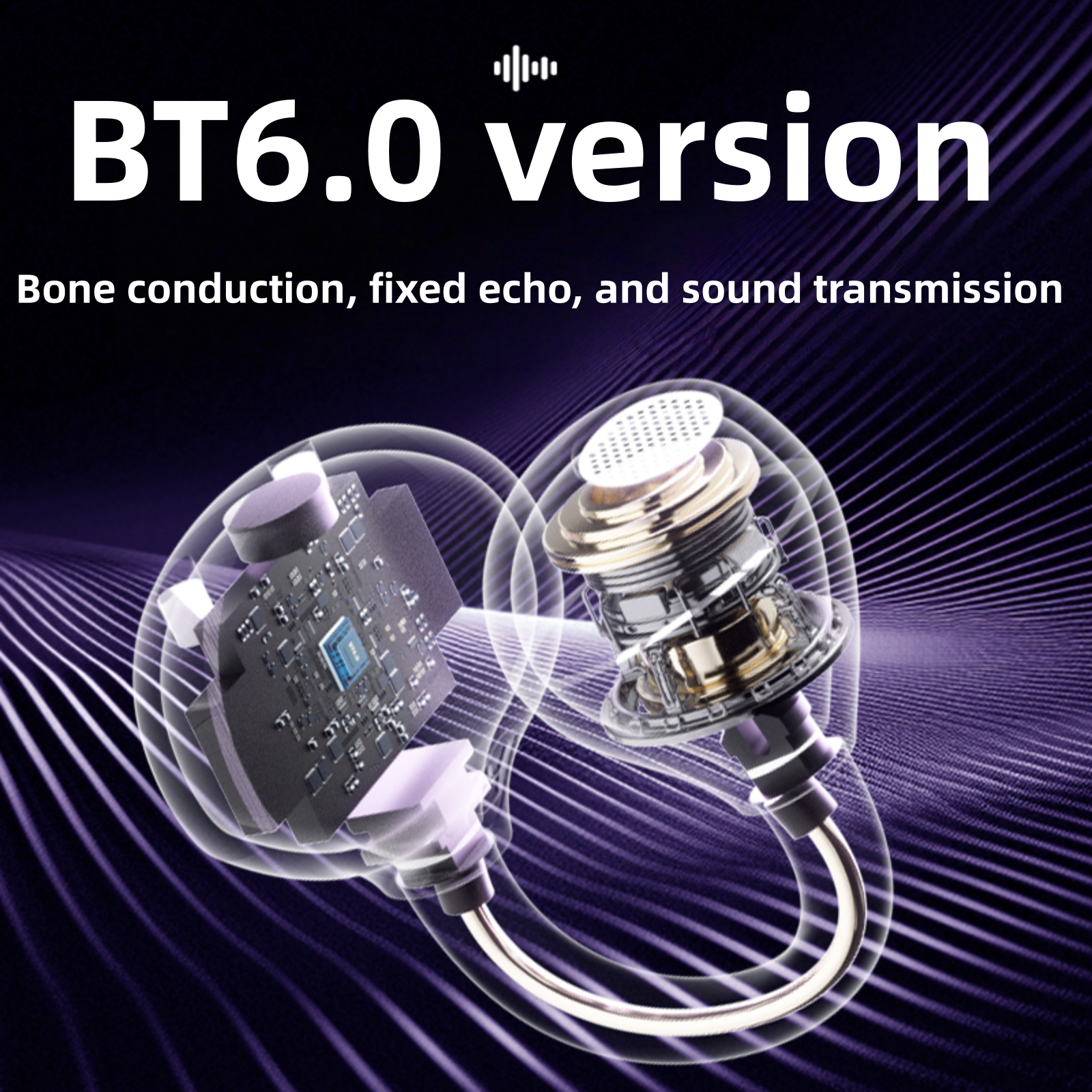 Ear Clip AI Translation Earphones | Bluetooth 6.0, Noise Cancelling, Open Ear
