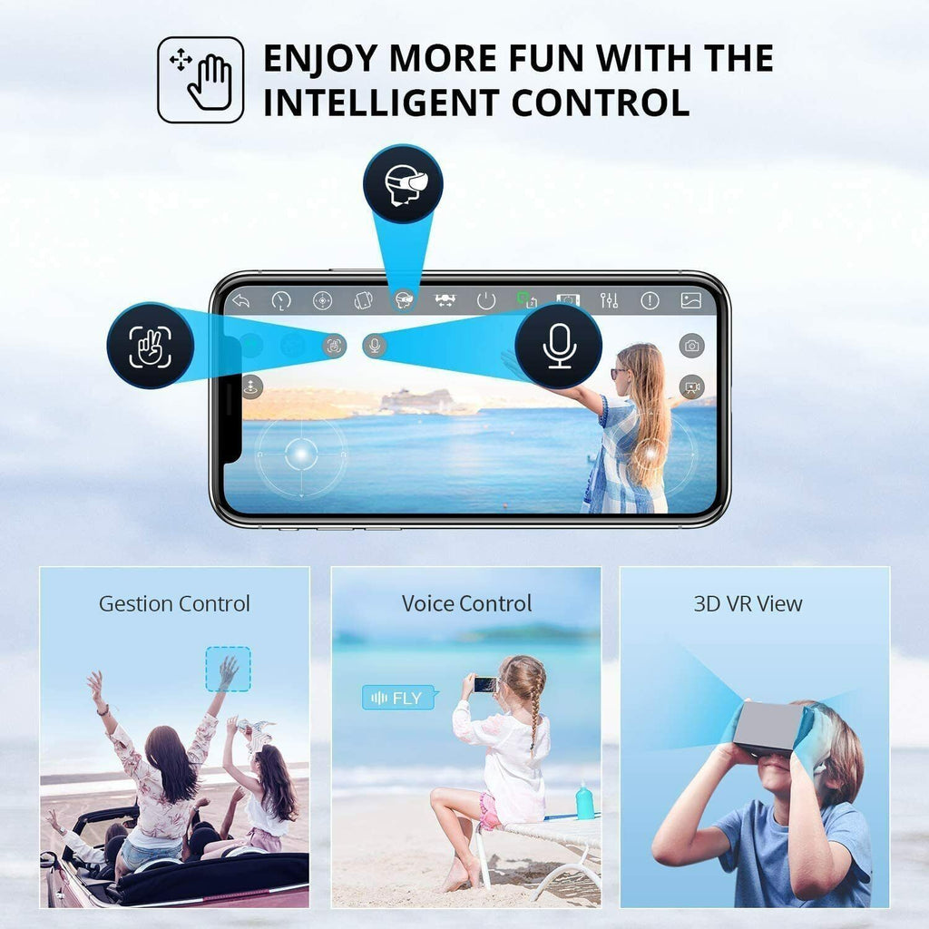 V13 RC Drone | 6K HD Dual Camera, WiFi FPV, Foldable Quadcopter, 2 Batteries