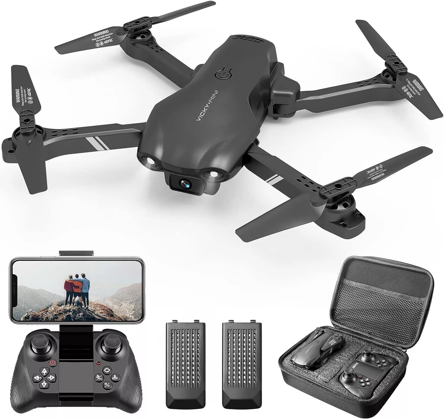 V13 RC Drone | 6K HD Dual Camera, WiFi FPV, Foldable Quadcopter, 2 Batteries