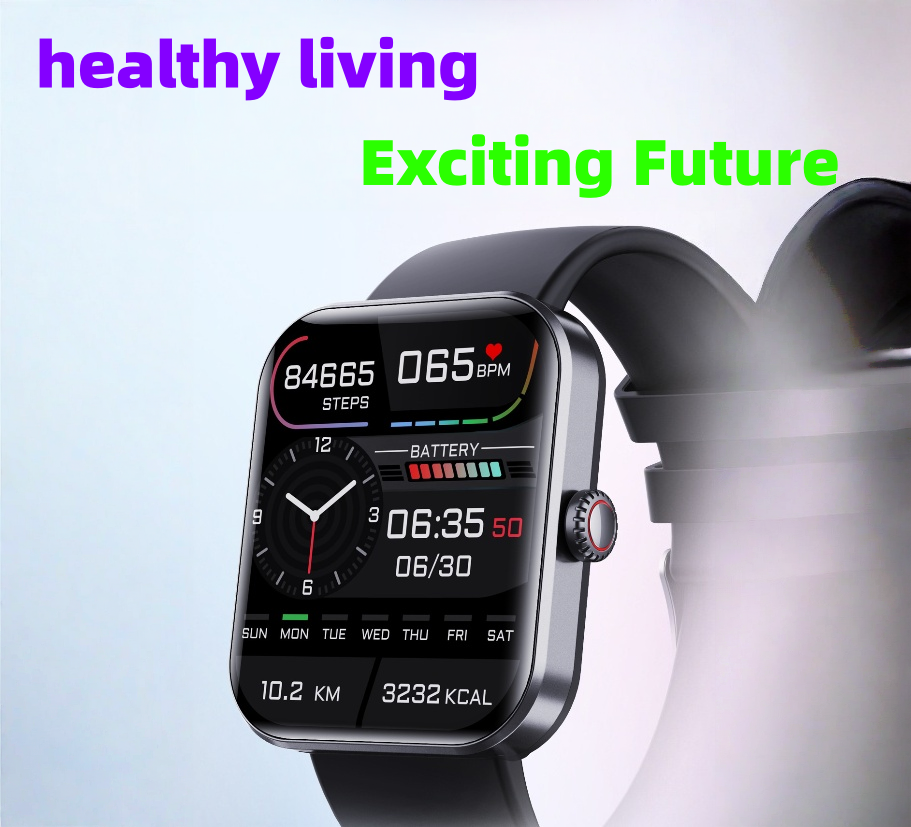 Smart Wristband with Heart Rate and Blood Pressure Monitors, Stainless Steel Strap, Capable of Making Phone Calls