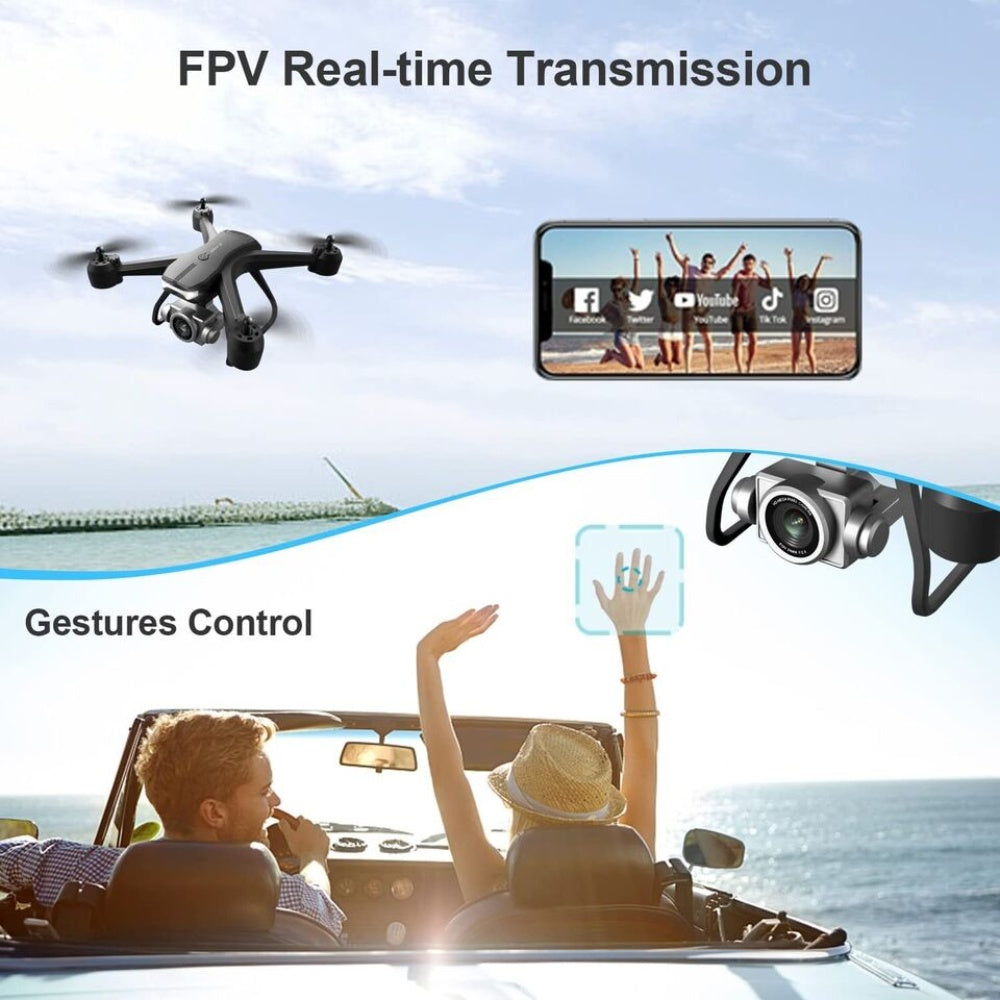 2026 V14 Professional Drone | 6K HD Dual Camera, WiFi FPV, Portable RC Quadcopter, 2 Batteries