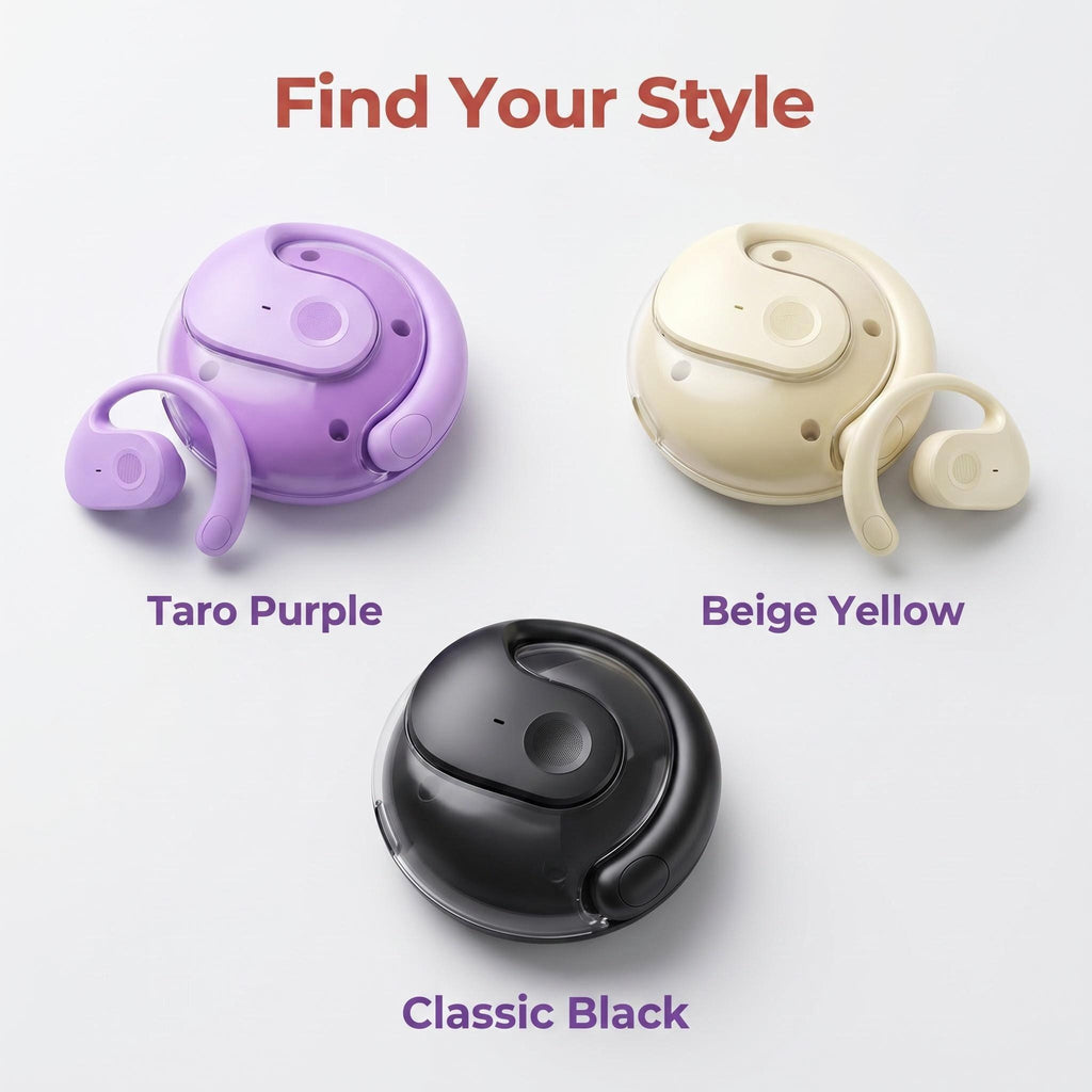 Open Ear Wireless Earbuds | Bluetooth 5.0, Touch Control, Active Noise Reduction