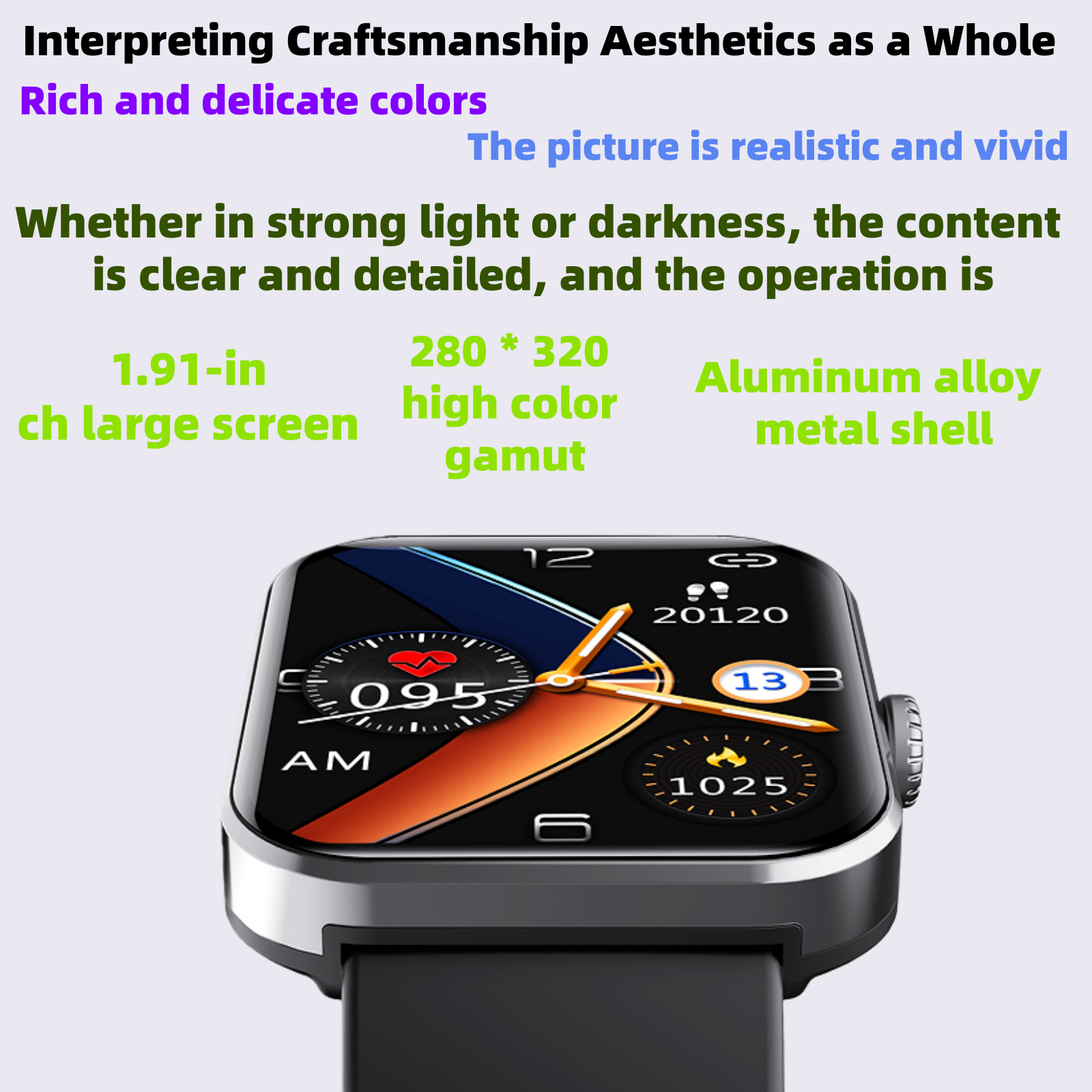 Smart Wristband with Heart Rate and Blood Pressure Monitors, Stainless Steel Strap, Capable of Making Phone Calls