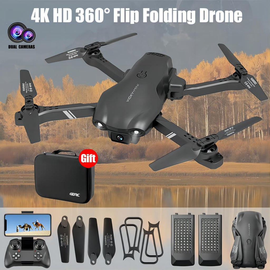 2026 V13 RC Drone | 6K HD Dual Camera, WiFi FPV, Foldable Quadcopter, 2 Batteries