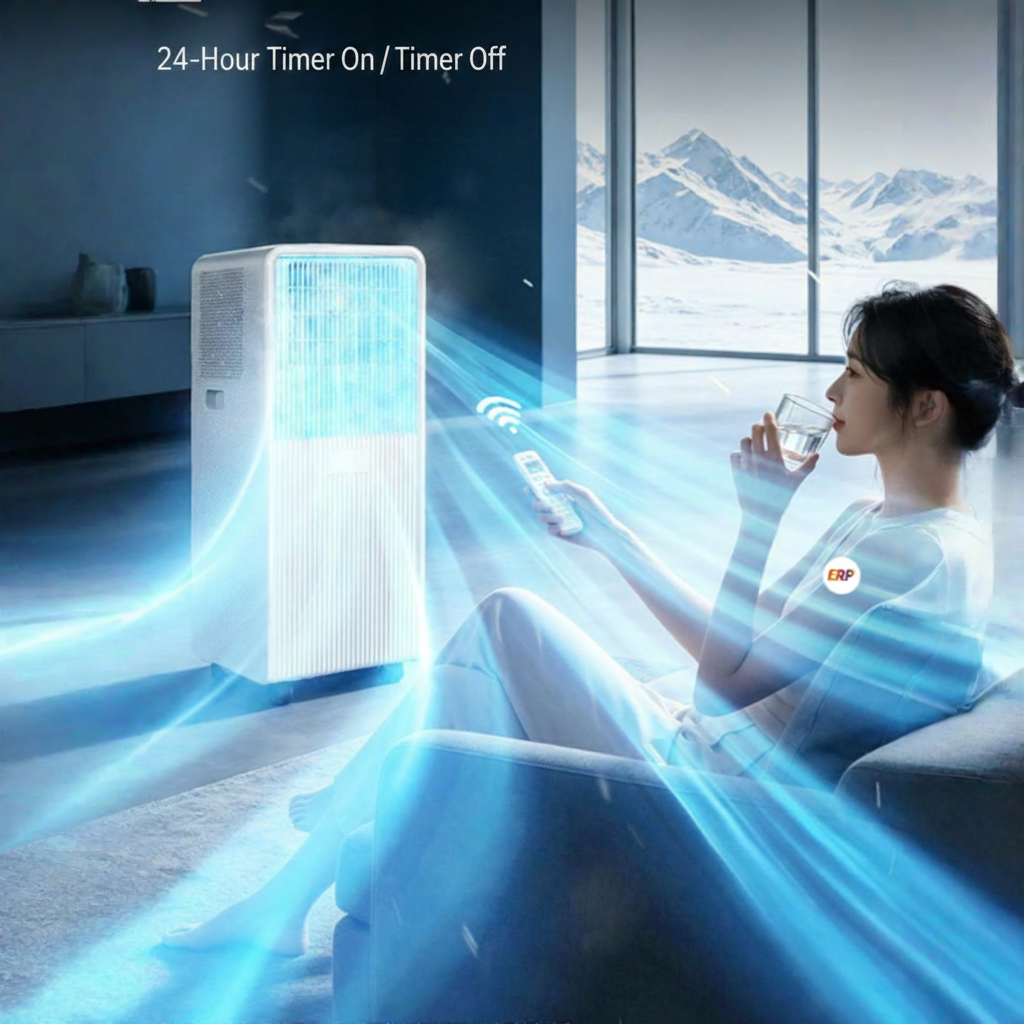 2026 Portable Mobile Air Conditioner | 4000W Cooling, 120° Wide-Angle, Ultra-Quiet, 4-in-1